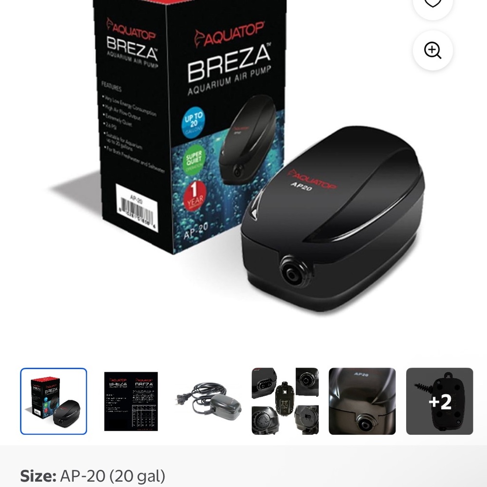Aquatop AP-20 Black Air Pump